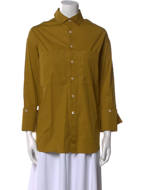 palmer//harding Three-Quarter Sleeve Button-Up Top