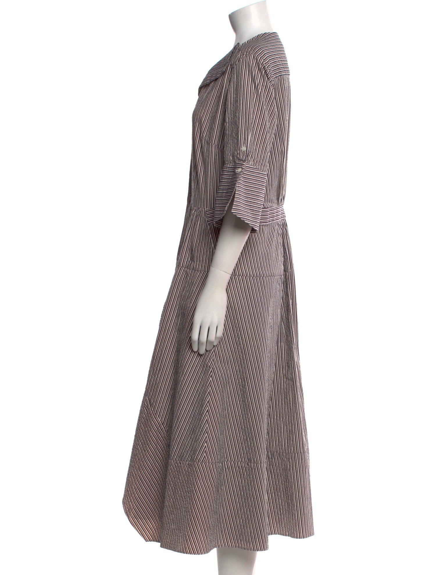 palmer//harding Striped Midi Length Dress