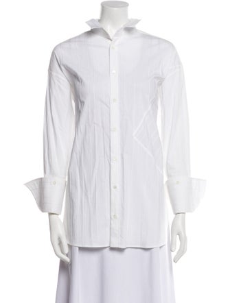 palmer//harding Three-Quarter Sleeve Button-Up Top