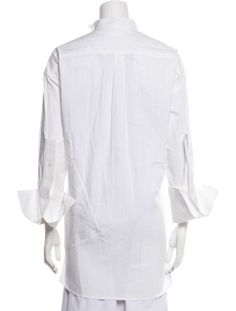 palmer//harding Three-Quarter Sleeve Button-Up Top