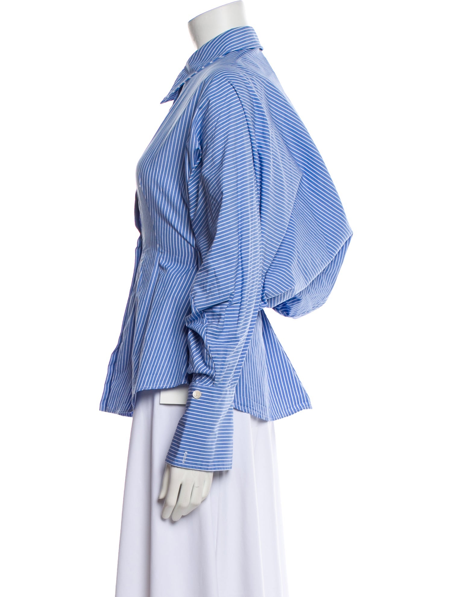 palmer//harding Striped Long Sleeve Button-Up Top