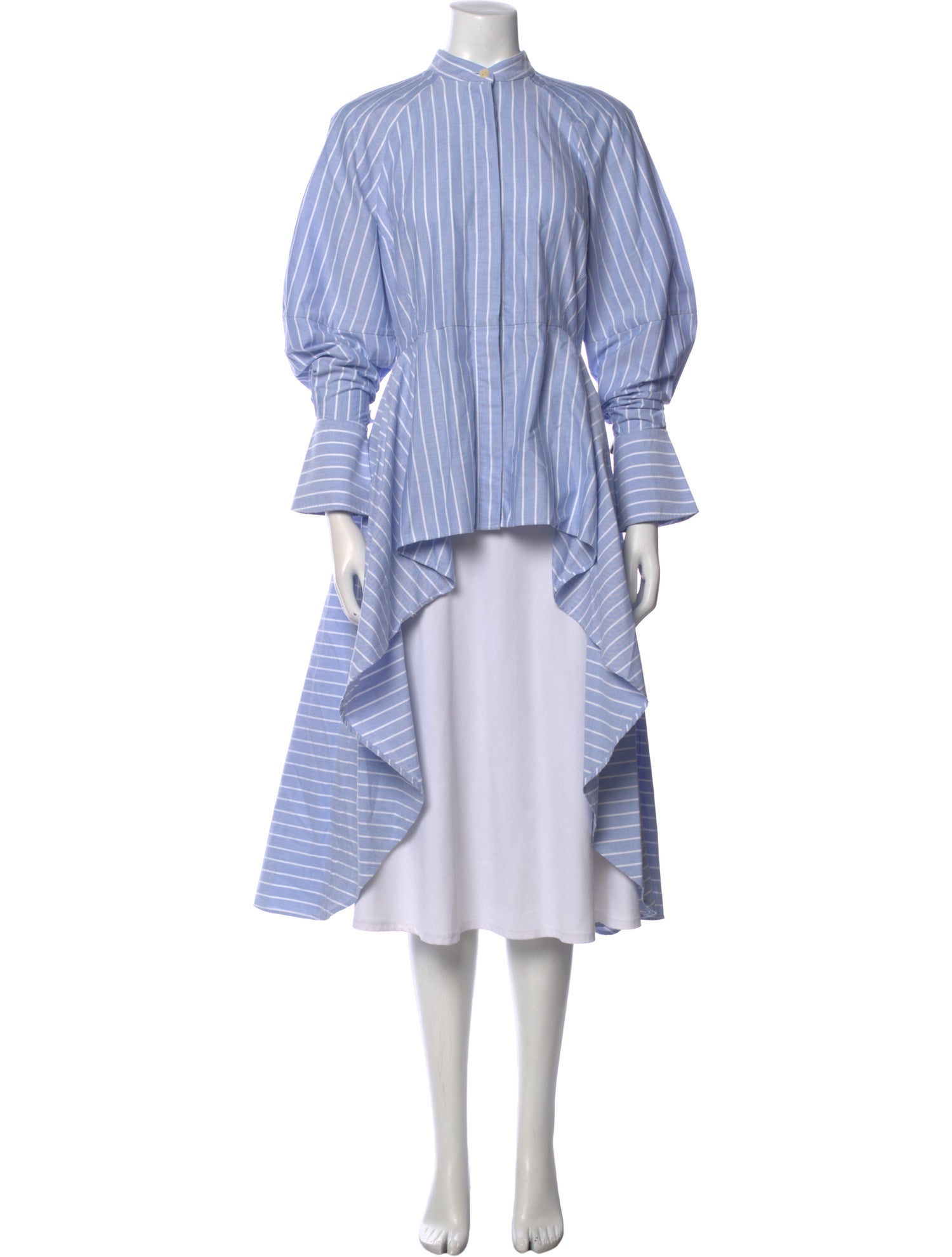 palmer//harding Striped Mock Neck Tunic