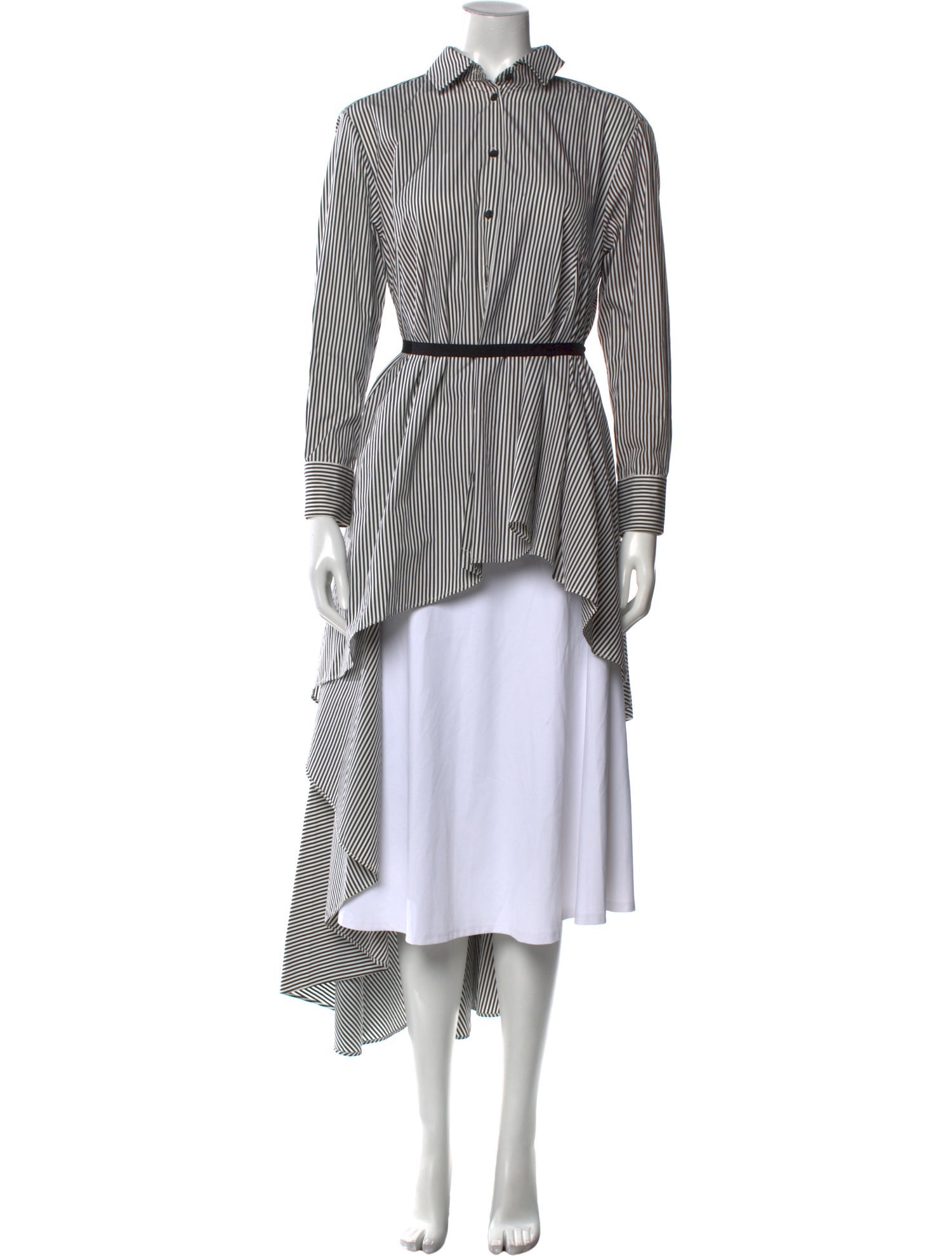 palmer//harding Striped Mock Neck Tunic