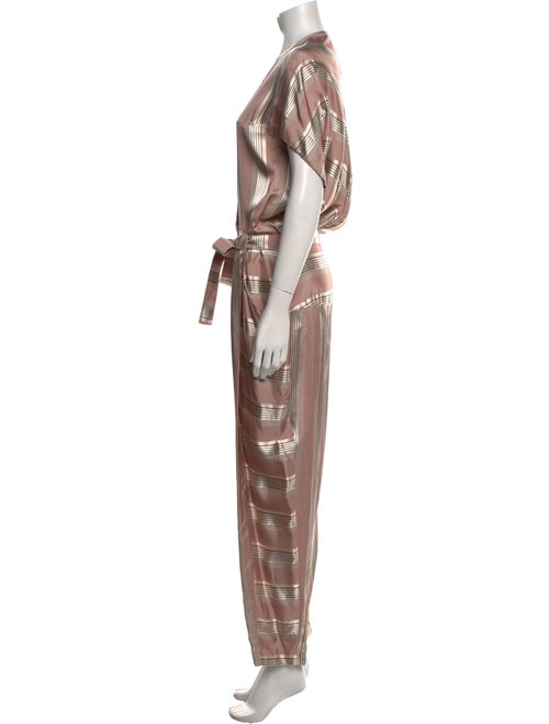 palmer//harding Striped Crew Neck Jumpsuit