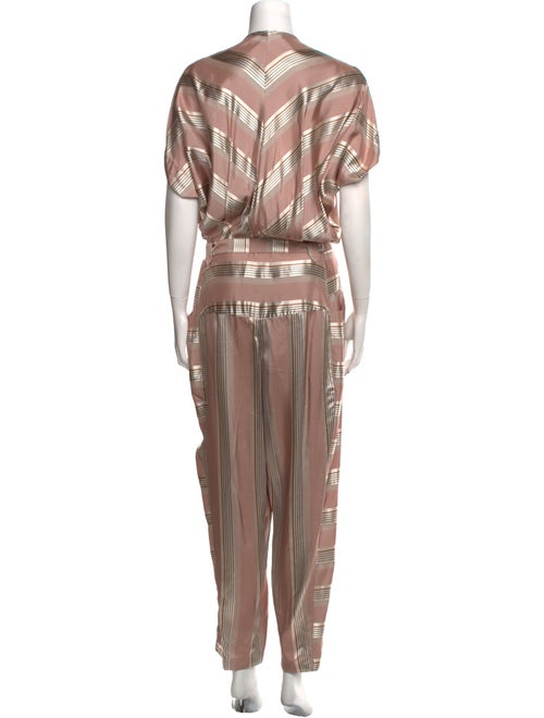 palmer//harding Striped Crew Neck Jumpsuit