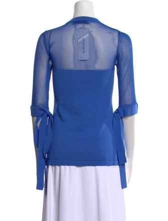 palmer//harding Mock Neck Three-Quarter Sleeve Top