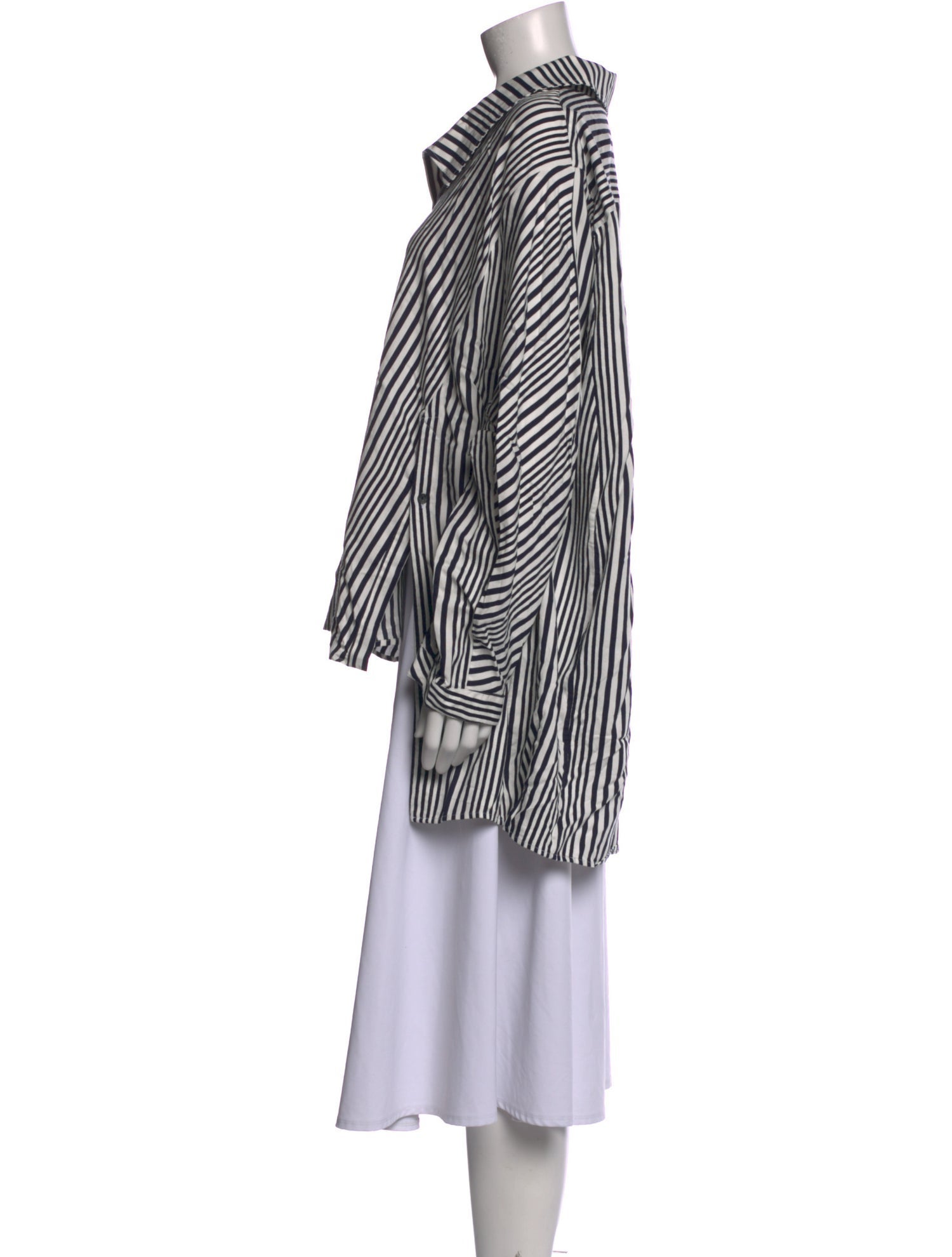 palmer//harding Striped Long Sleeve Button-Up Top