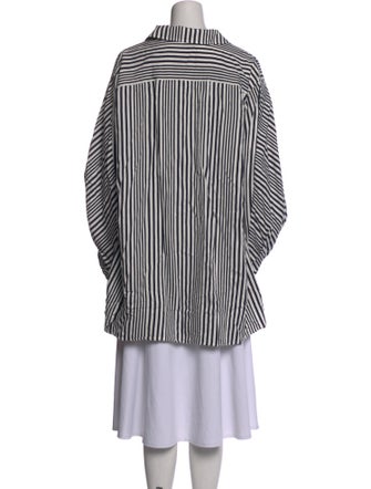 palmer//harding Striped Long Sleeve Button-Up Top