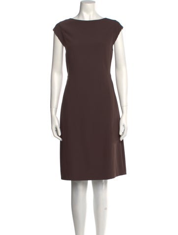 Rene Lezard Dresses Bateau Neckline Knee-Length Dress Us10, De40 | L