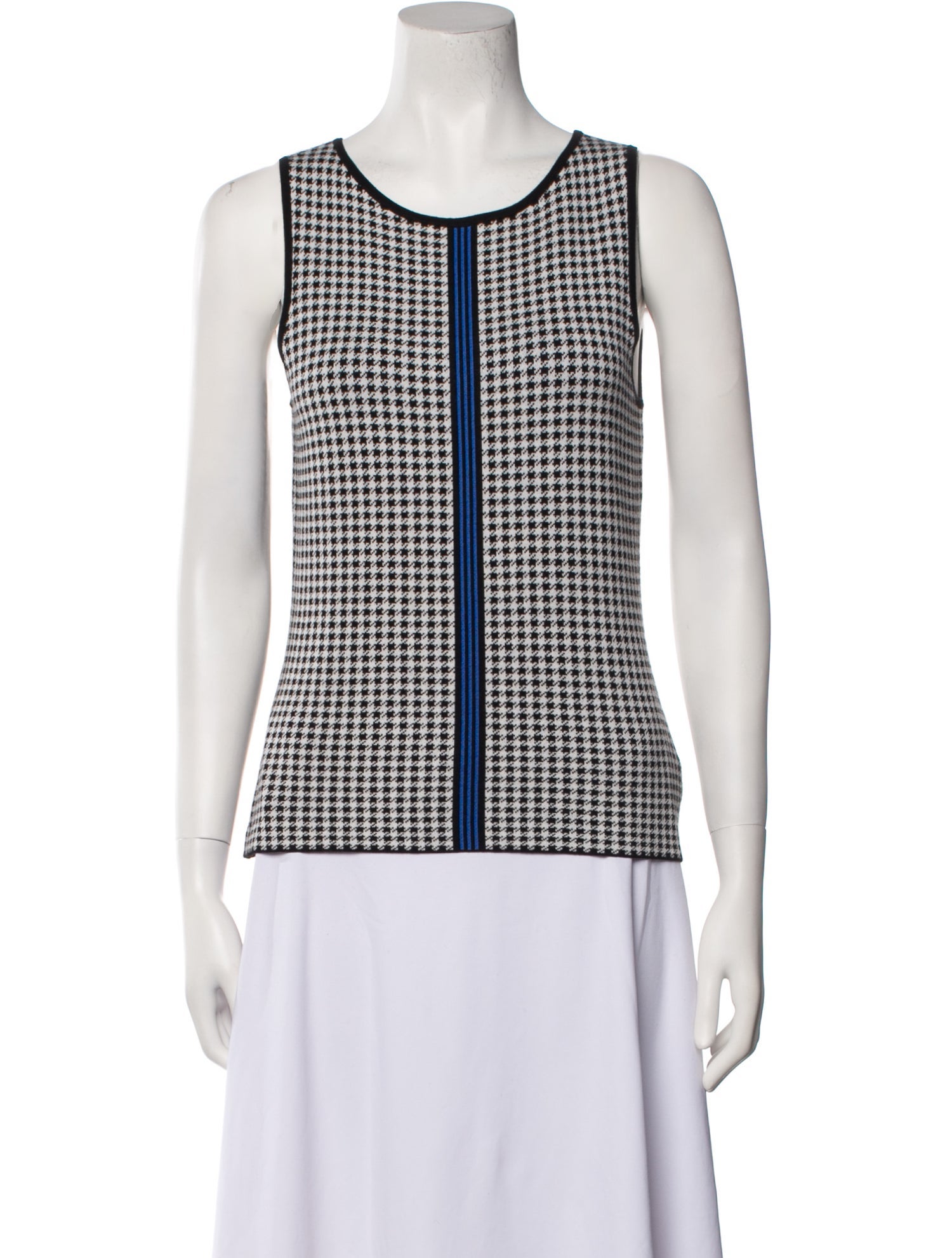 Rene Lezard Printed Scoop Neck Top w/ Tags