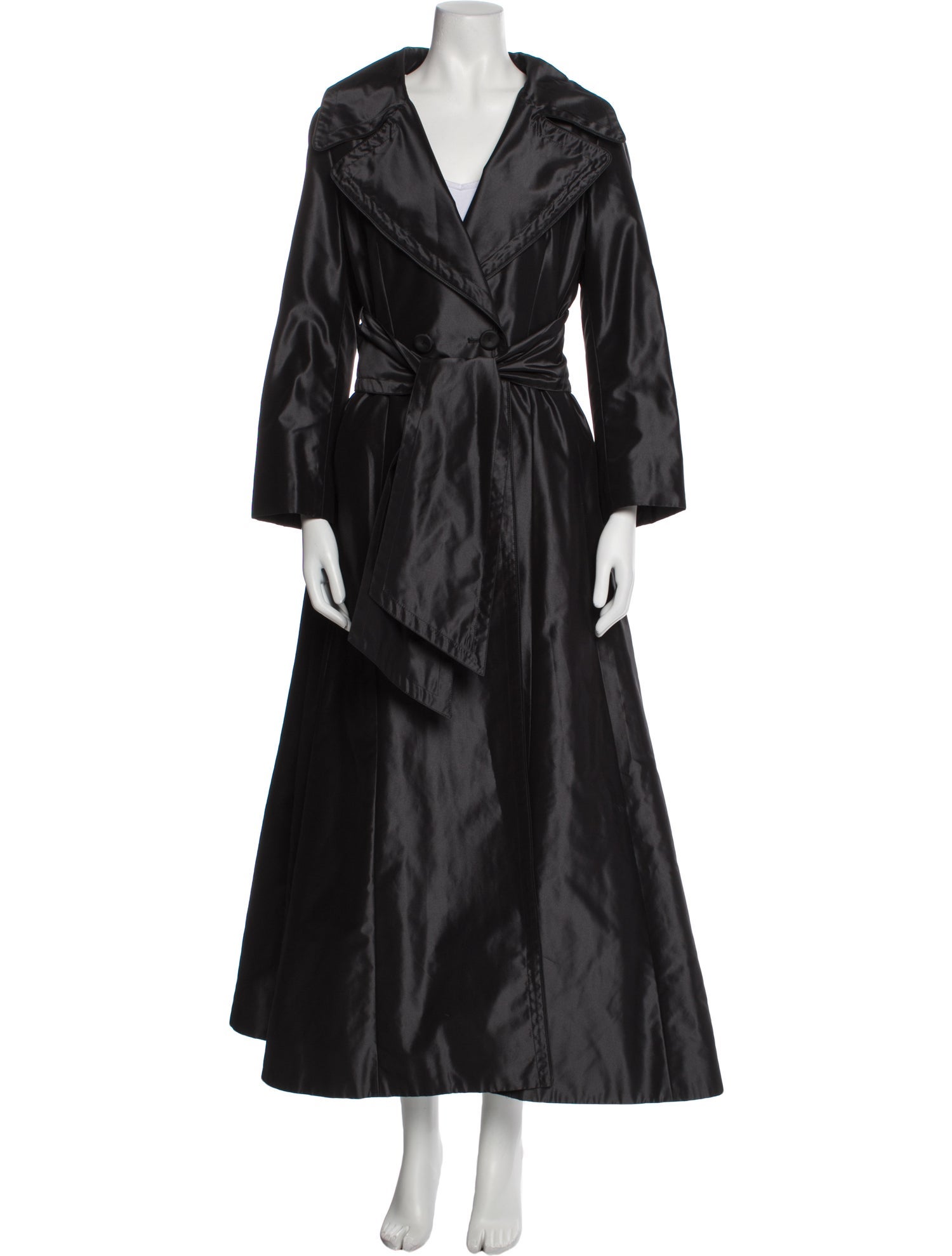 Rene Lezard Silk Trench Coat