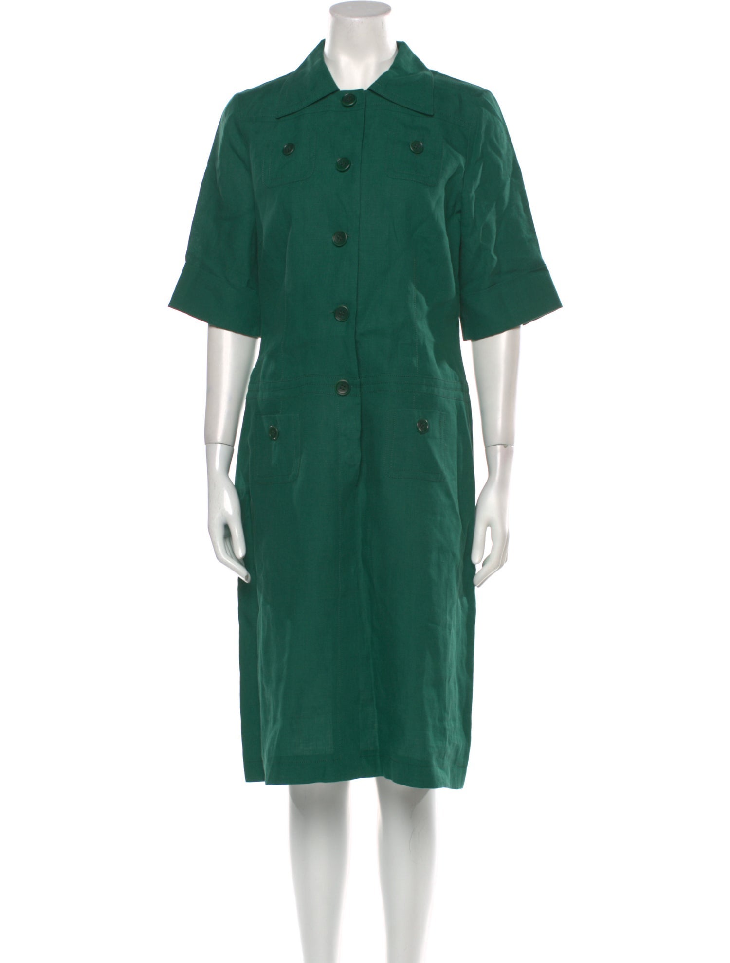 Rene Lezard Linen Midi Length Dress