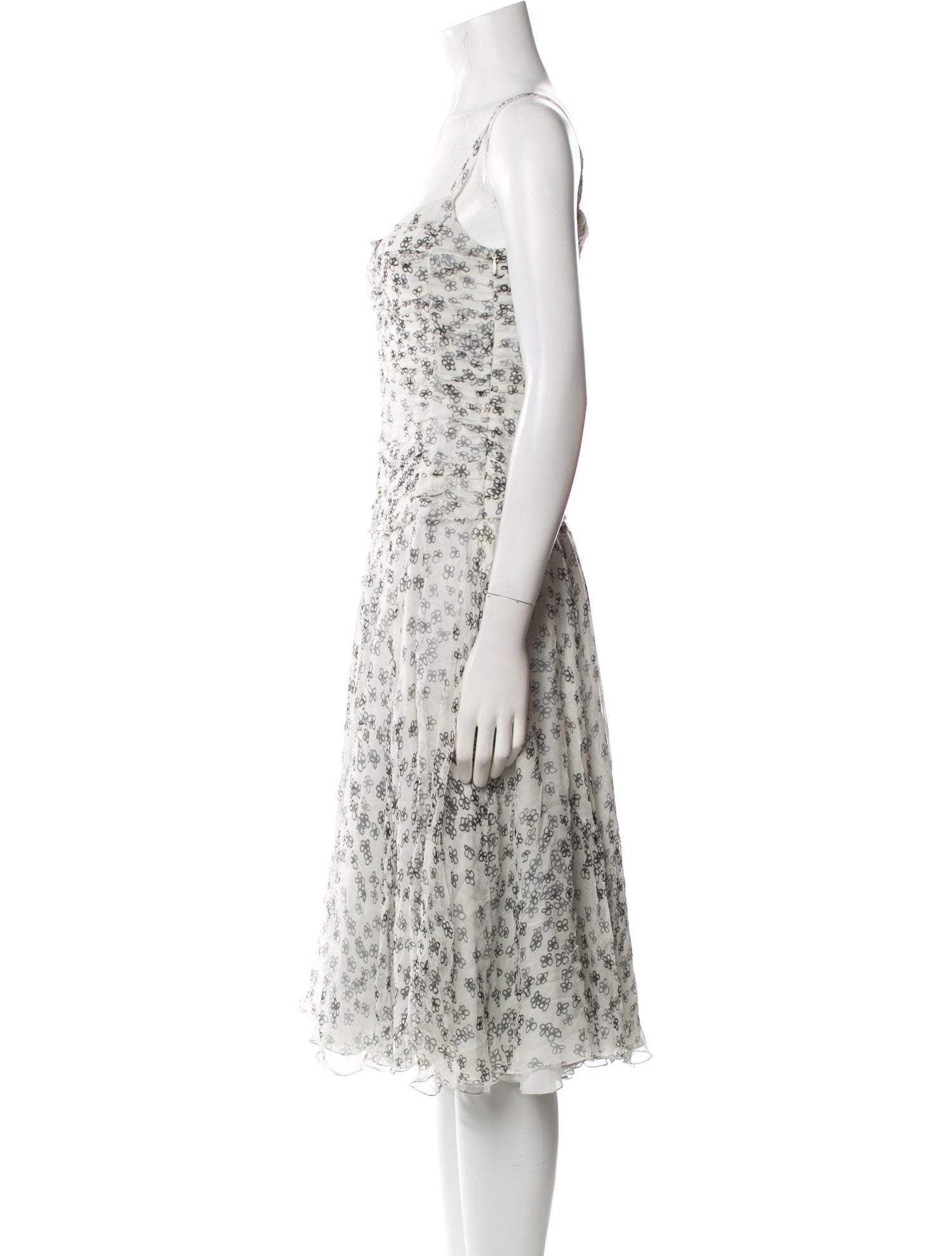 Rene Lezard Silk Midi Length Dress