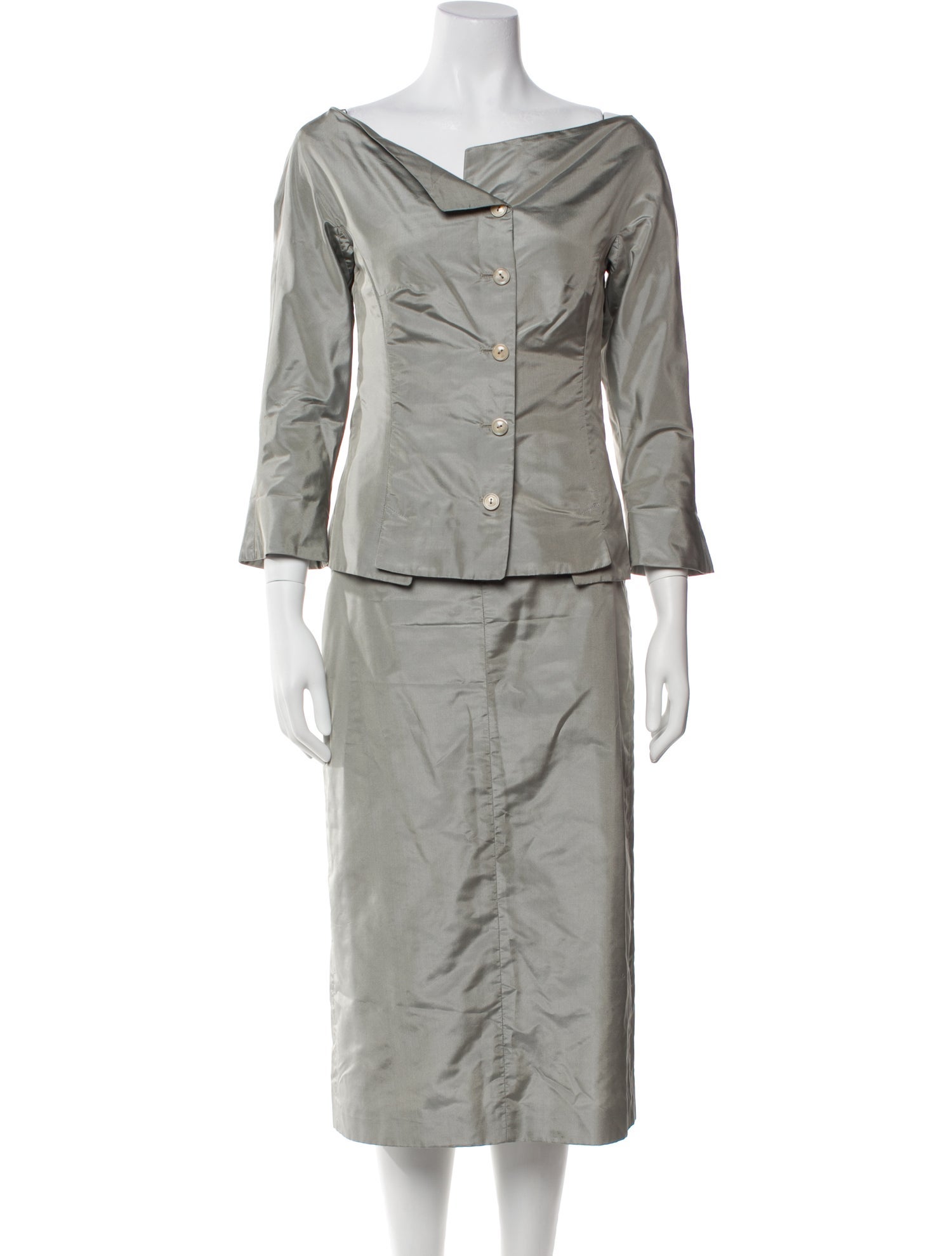 Rene Lezard Silk Skirt Set