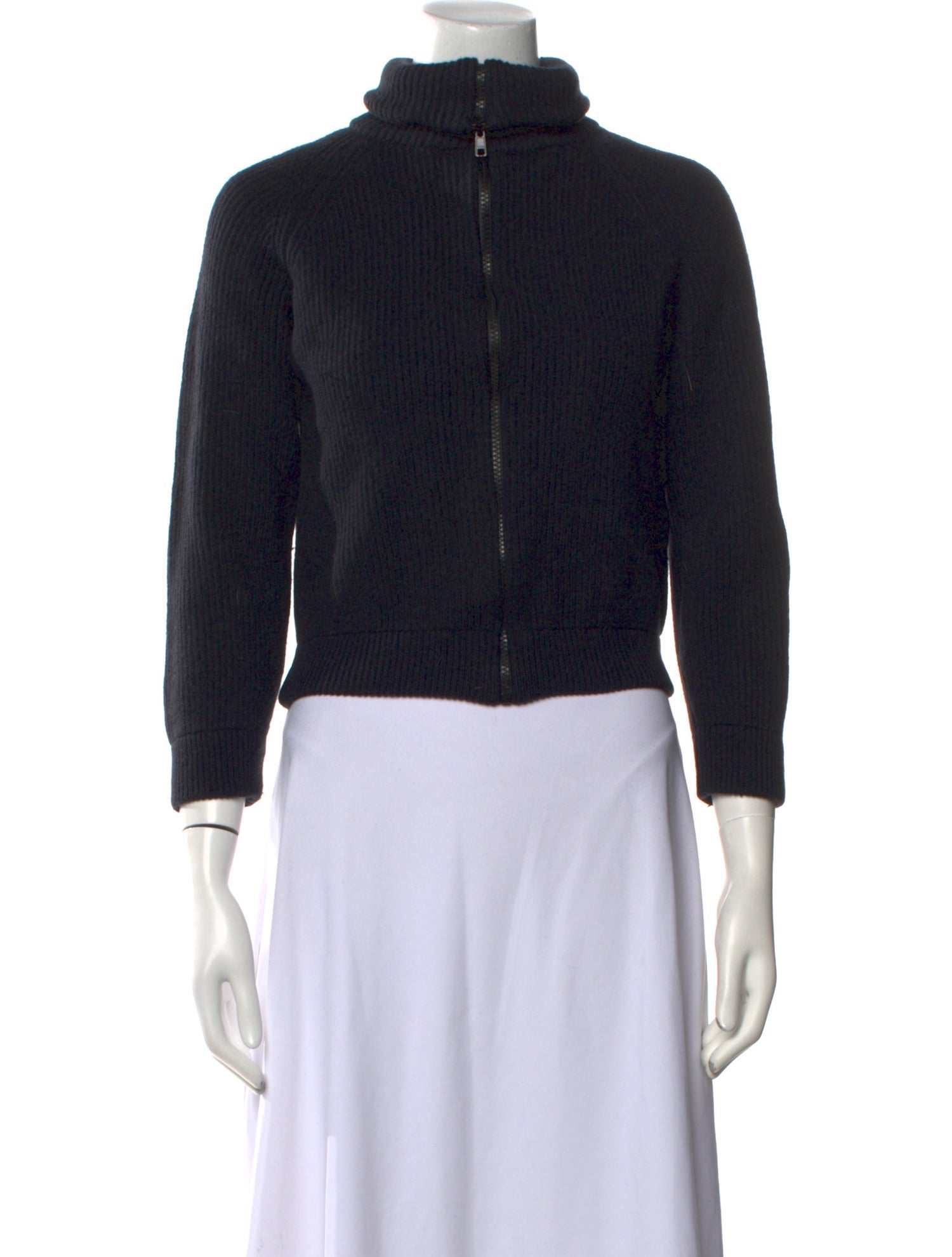 Rene Lezard Merino Wool Mock Neck Sweater