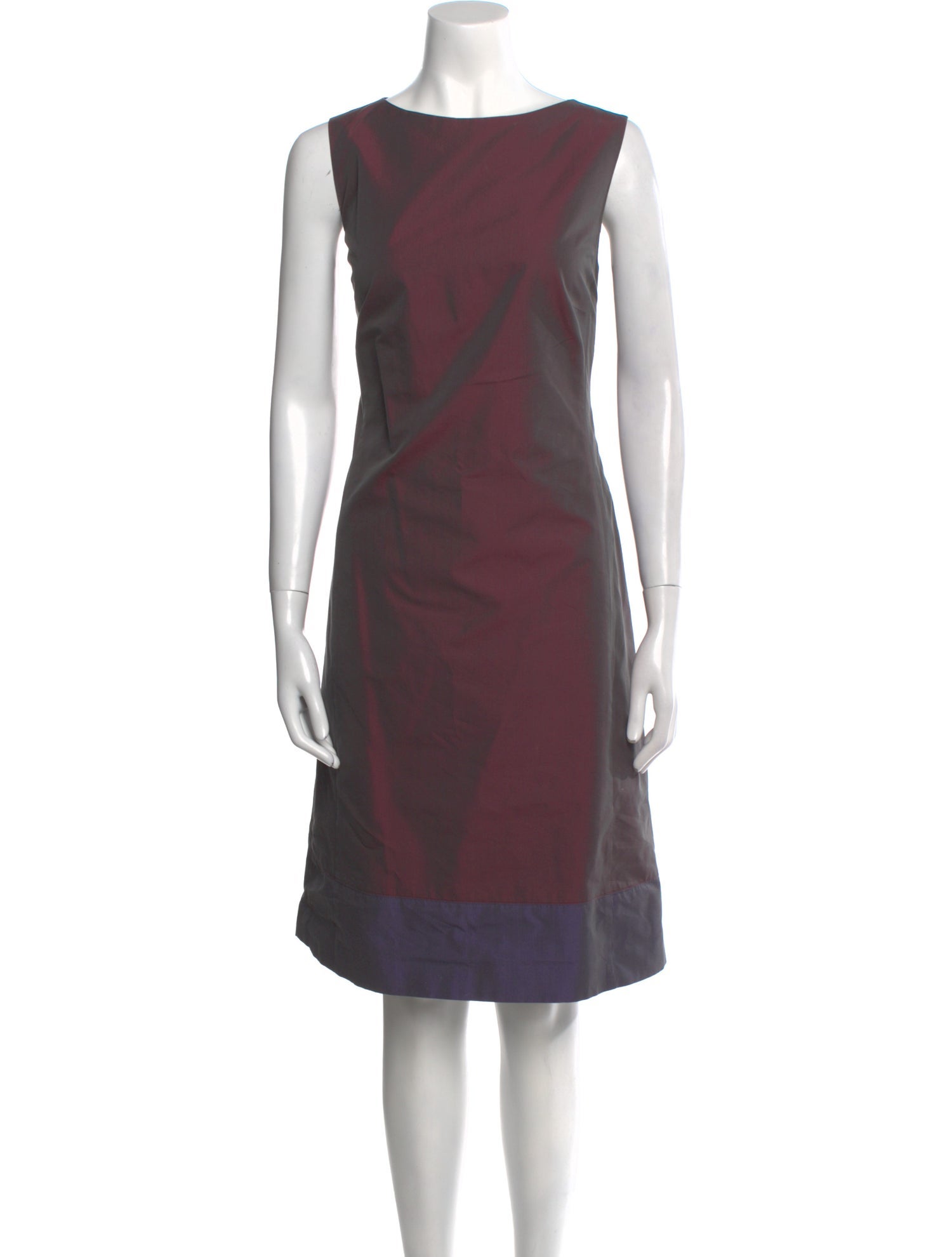 Rene Lezard Bateau Neckline Knee-Length Dress