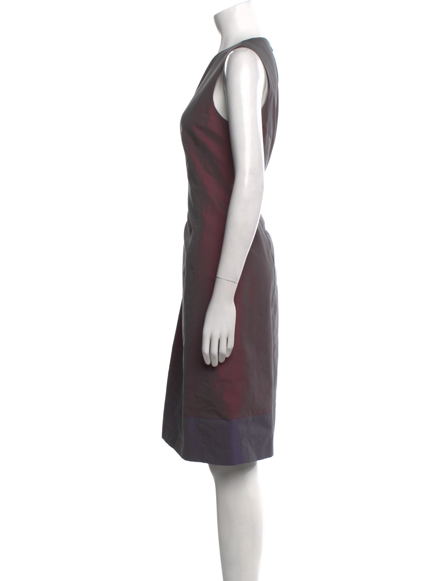 Rene Lezard Bateau Neckline Knee-Length Dress