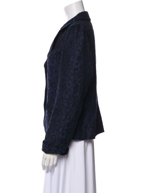 Rene Lezard Linen Plaid Print Blazer