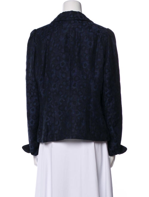 Rene Lezard Linen Plaid Print Blazer