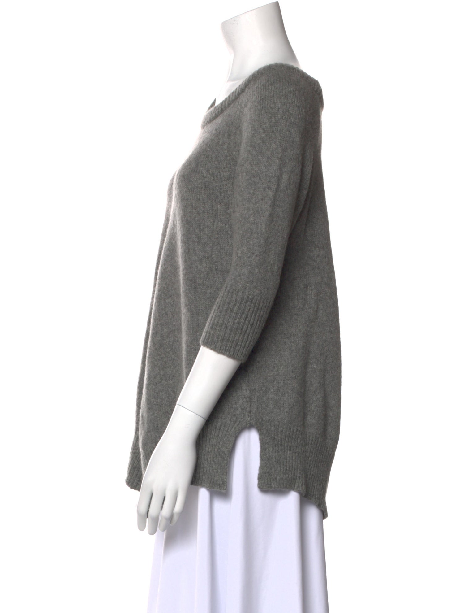 Rene Lezard Wool Scoop Neck Sweater