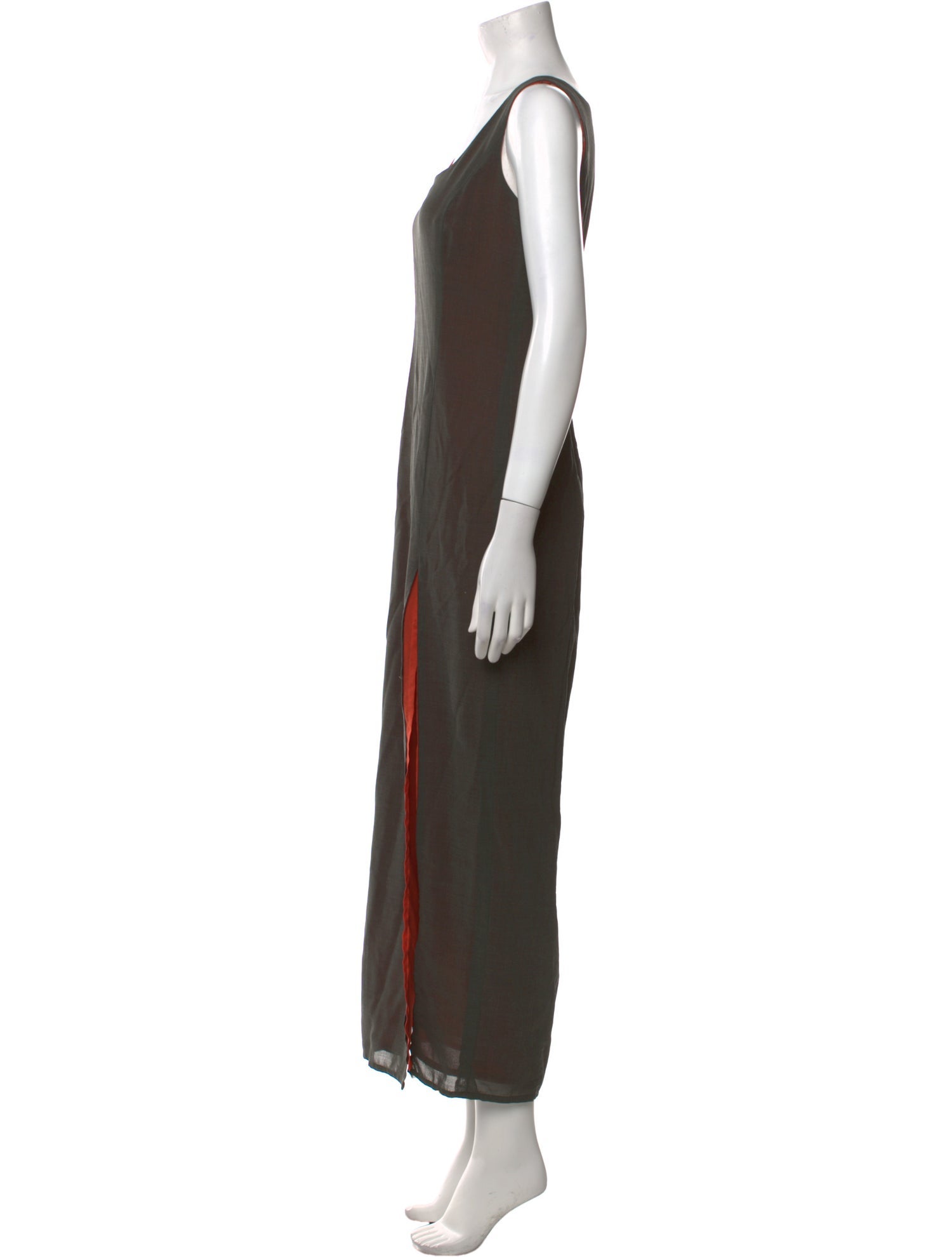 Rene Lezard Square Neckline Long Dress
