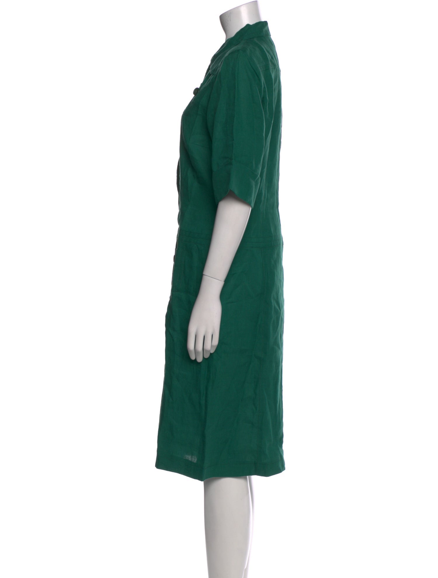 Rene Lezard Linen Knee-Length Dress