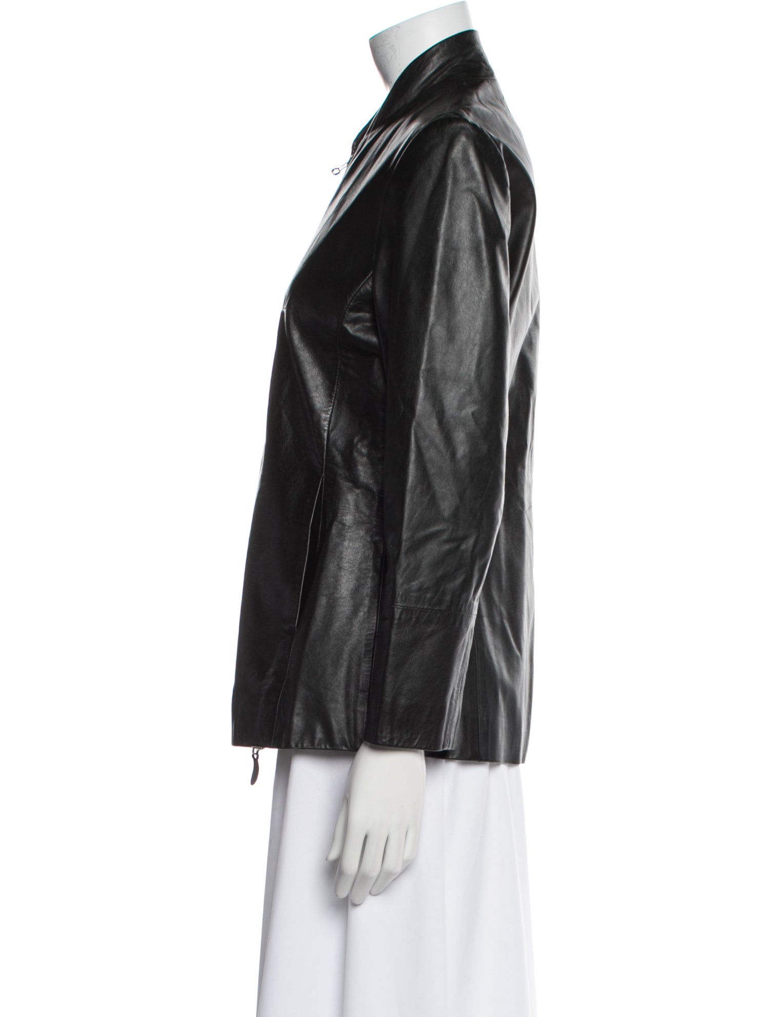 Rene Lezard Leather Bomber Jacket
