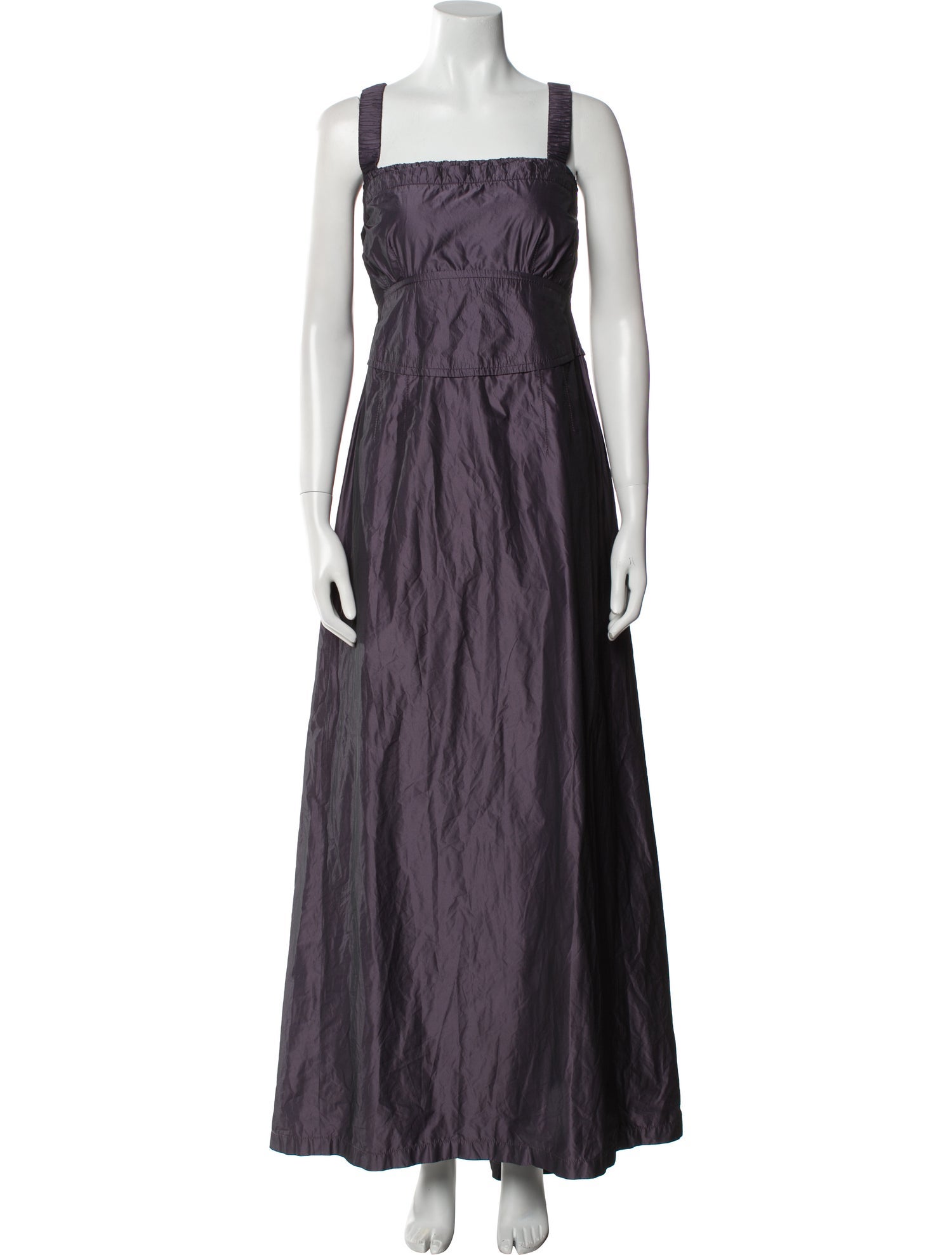 Rene Lezard Square Neckline Long Dress