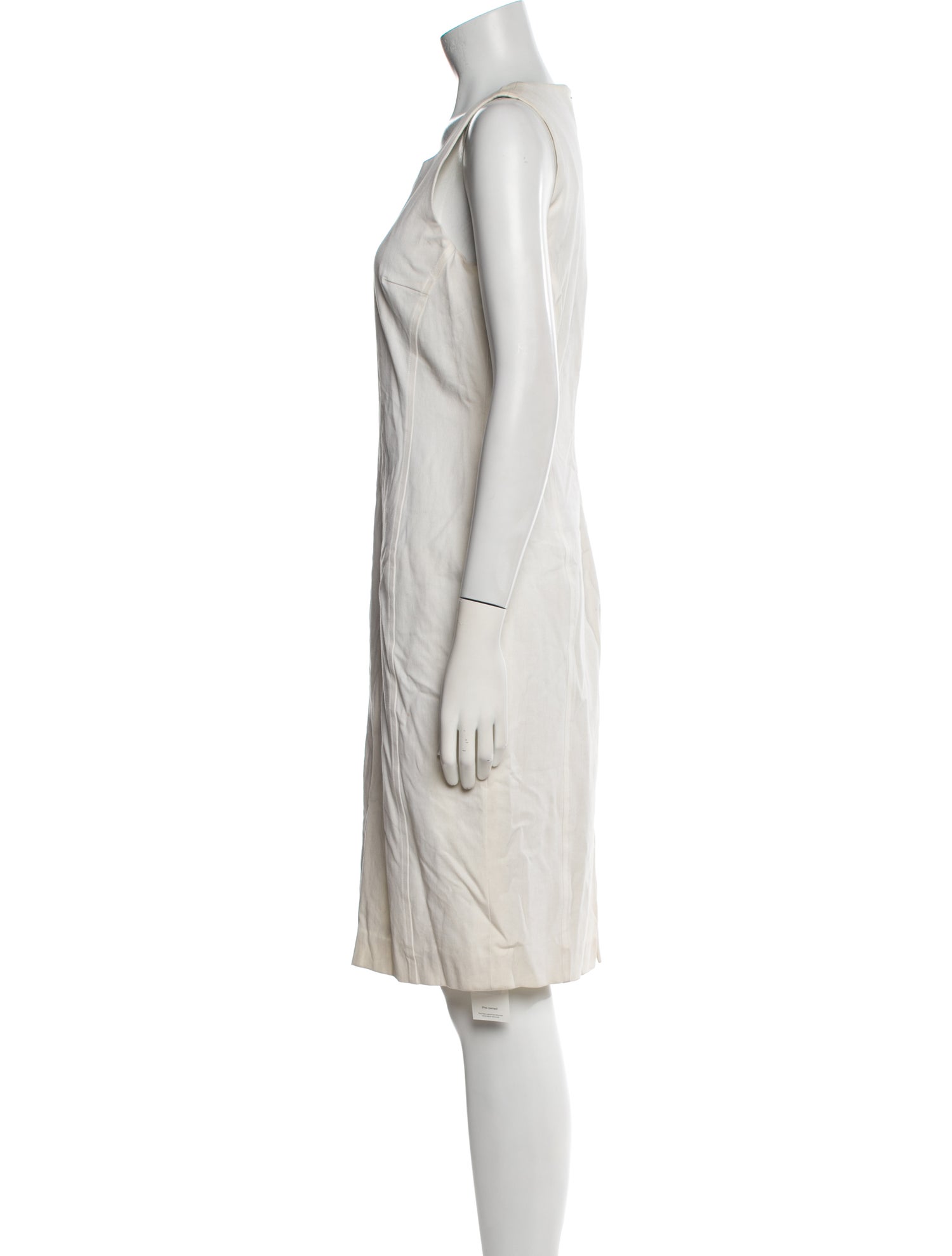 Rene Lezard Square Neckline Knee-Length Dress