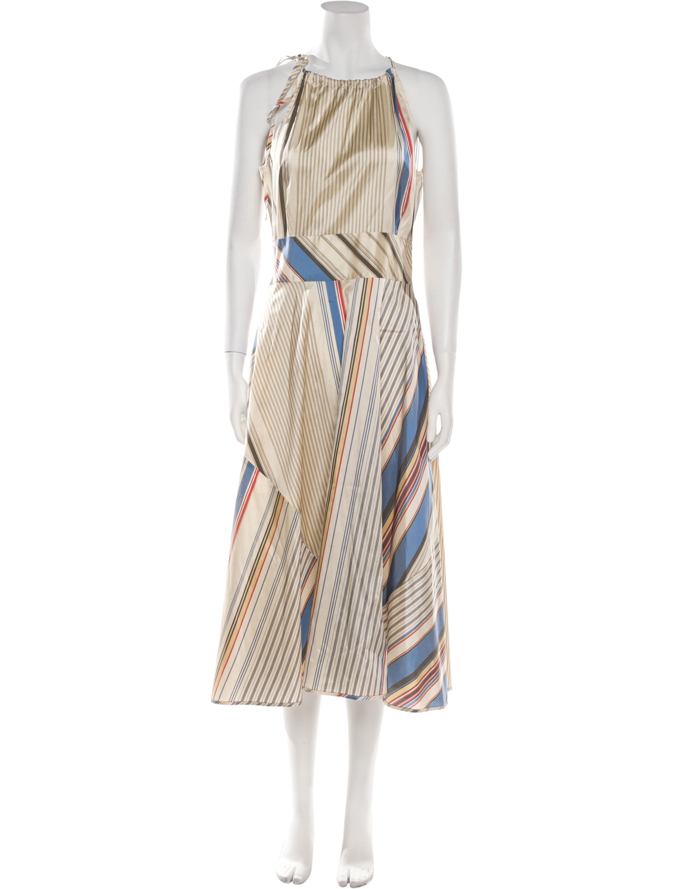 Rene Lezard Silk Midi Length Dress
