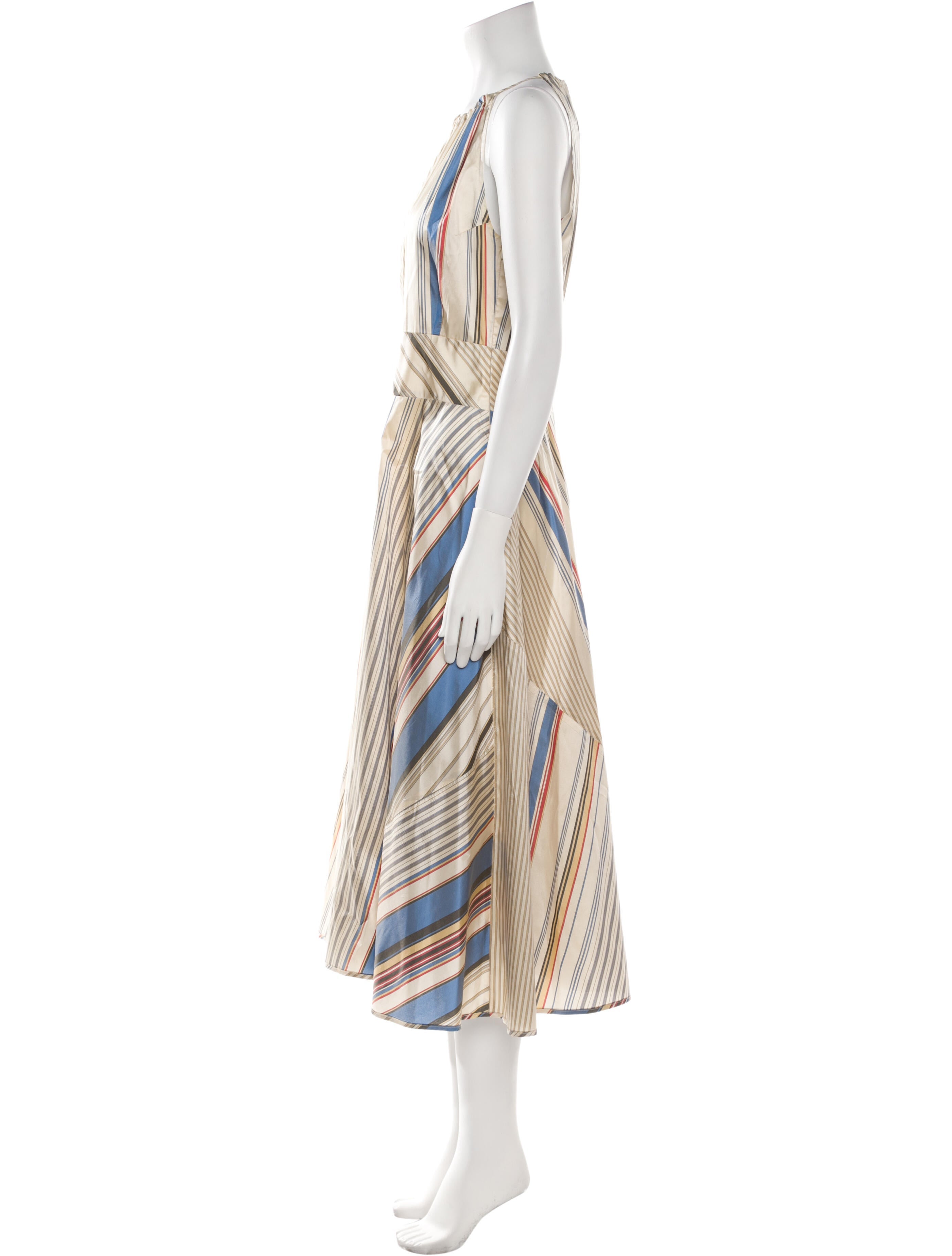 Rene Lezard Silk Midi Length Dress