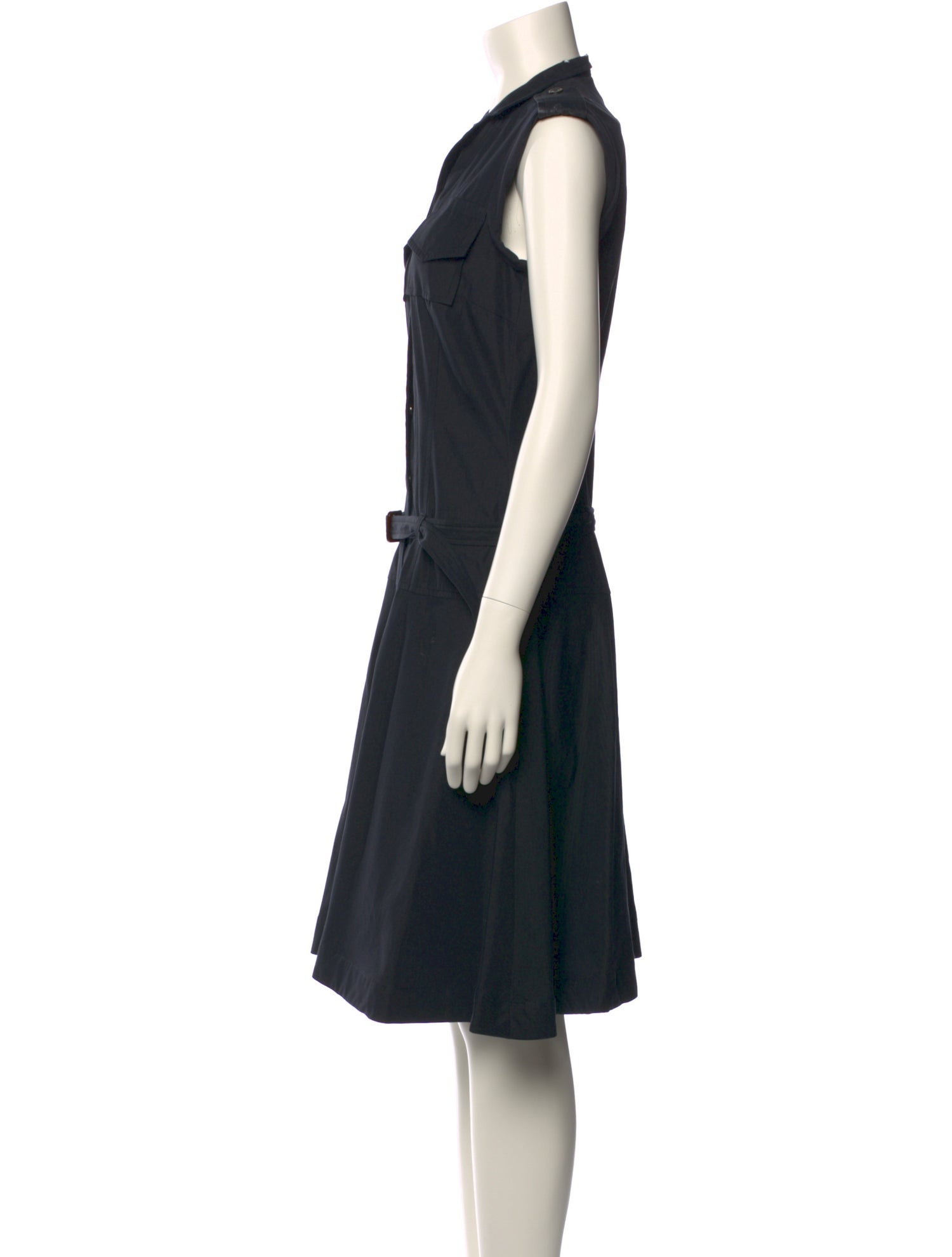 Rene Lezard V-Neck Midi Length Dress