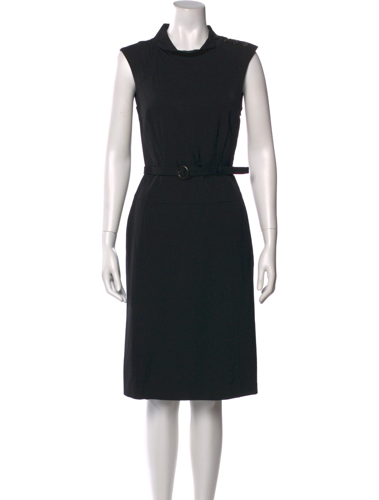 Rene Lezard Wool Midi Length Dress