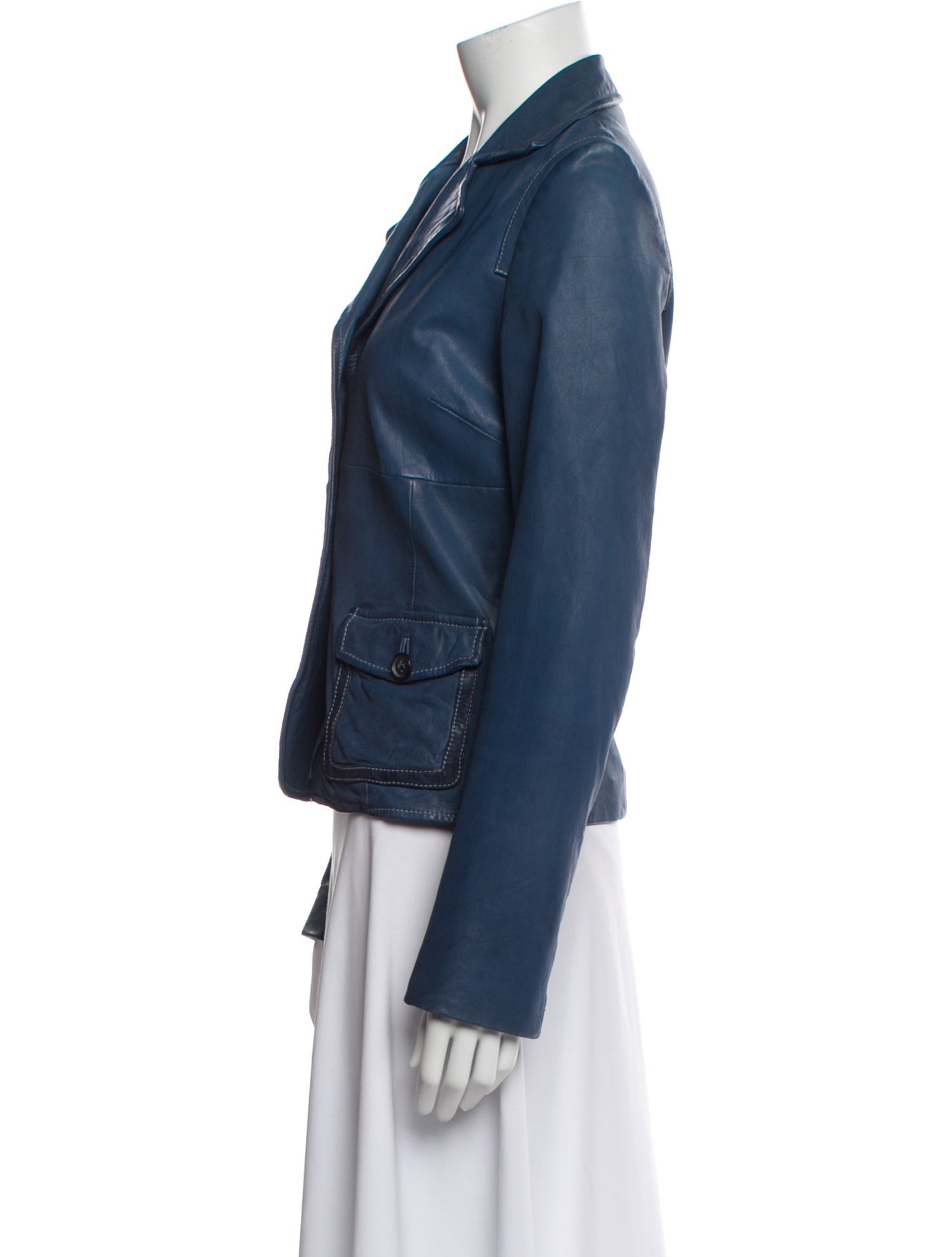 Rene Lezard Leather Blazer