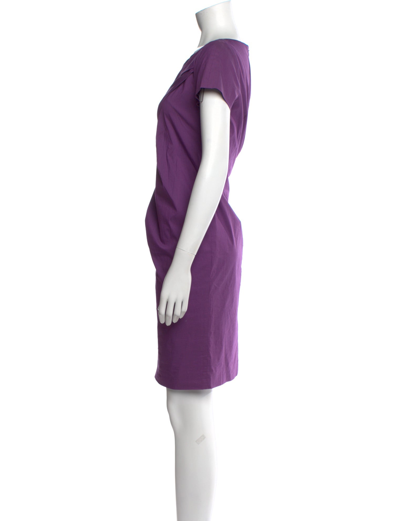 Rene Lezard Cowl Neck Knee-Length Dress