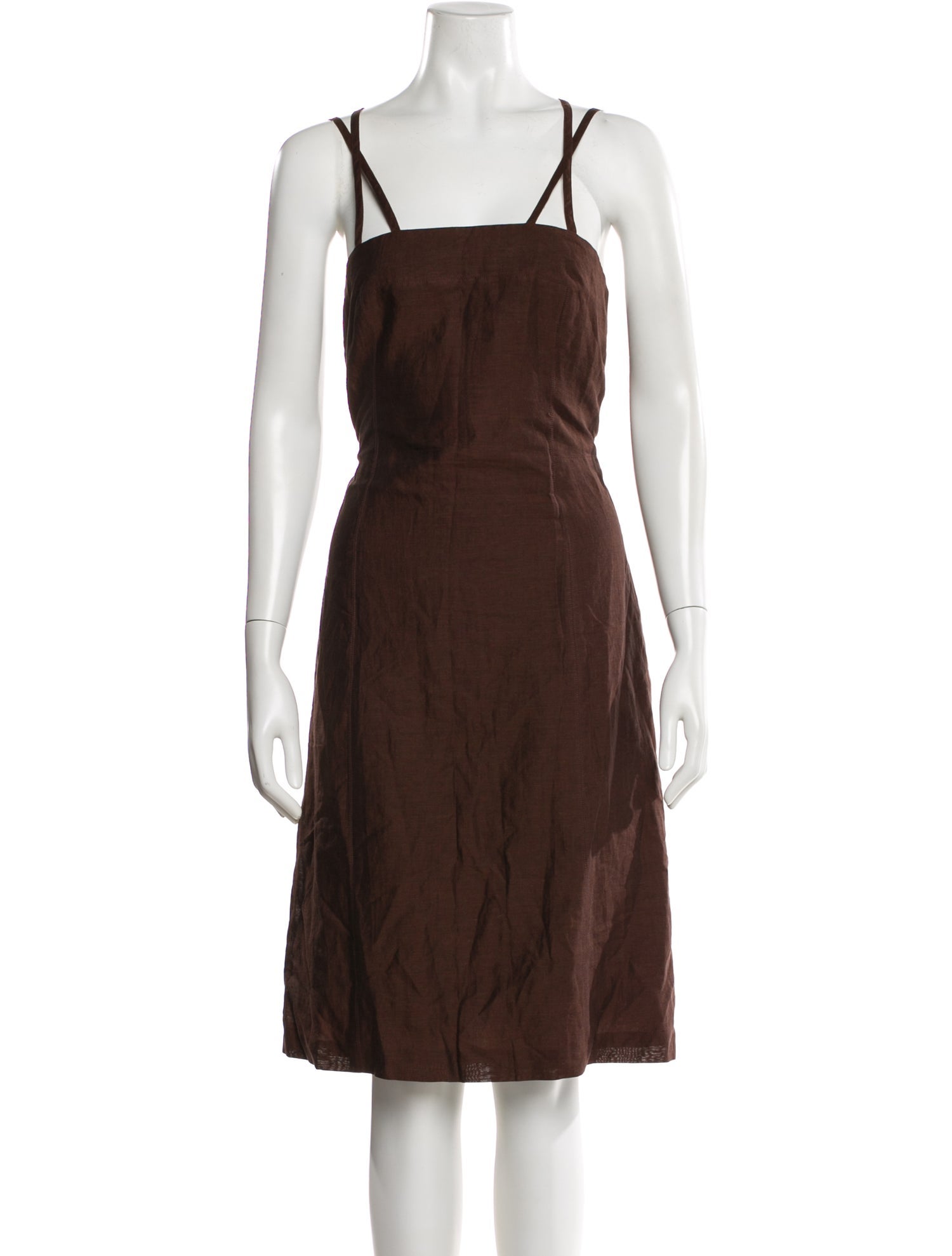 Rene Lezard Linen Knee-Length Dress