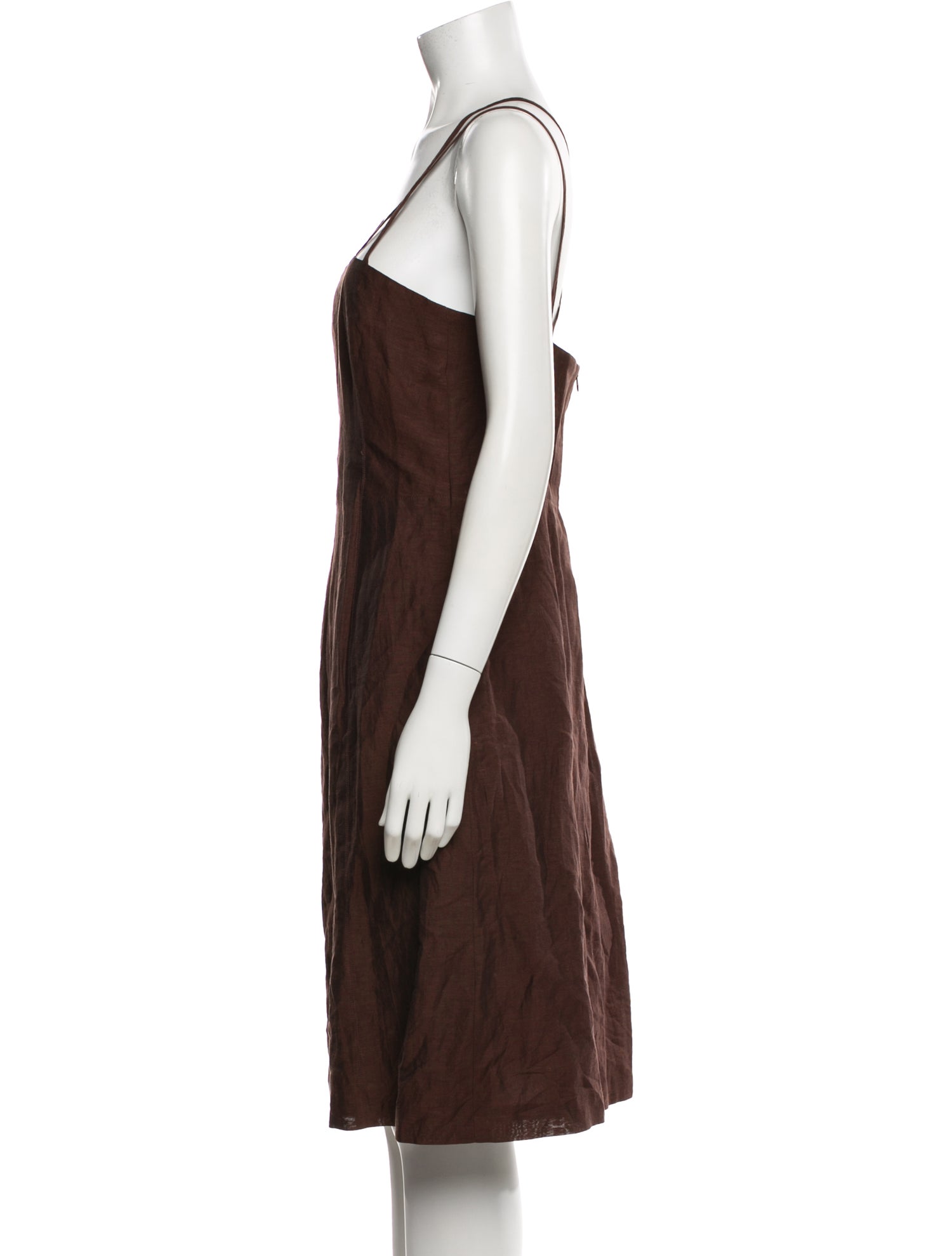 Rene Lezard Linen Knee-Length Dress