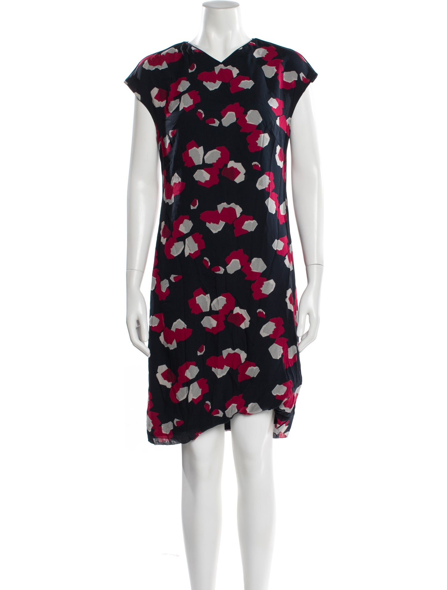 Rene Lezard Silk Knee-Length Dress
