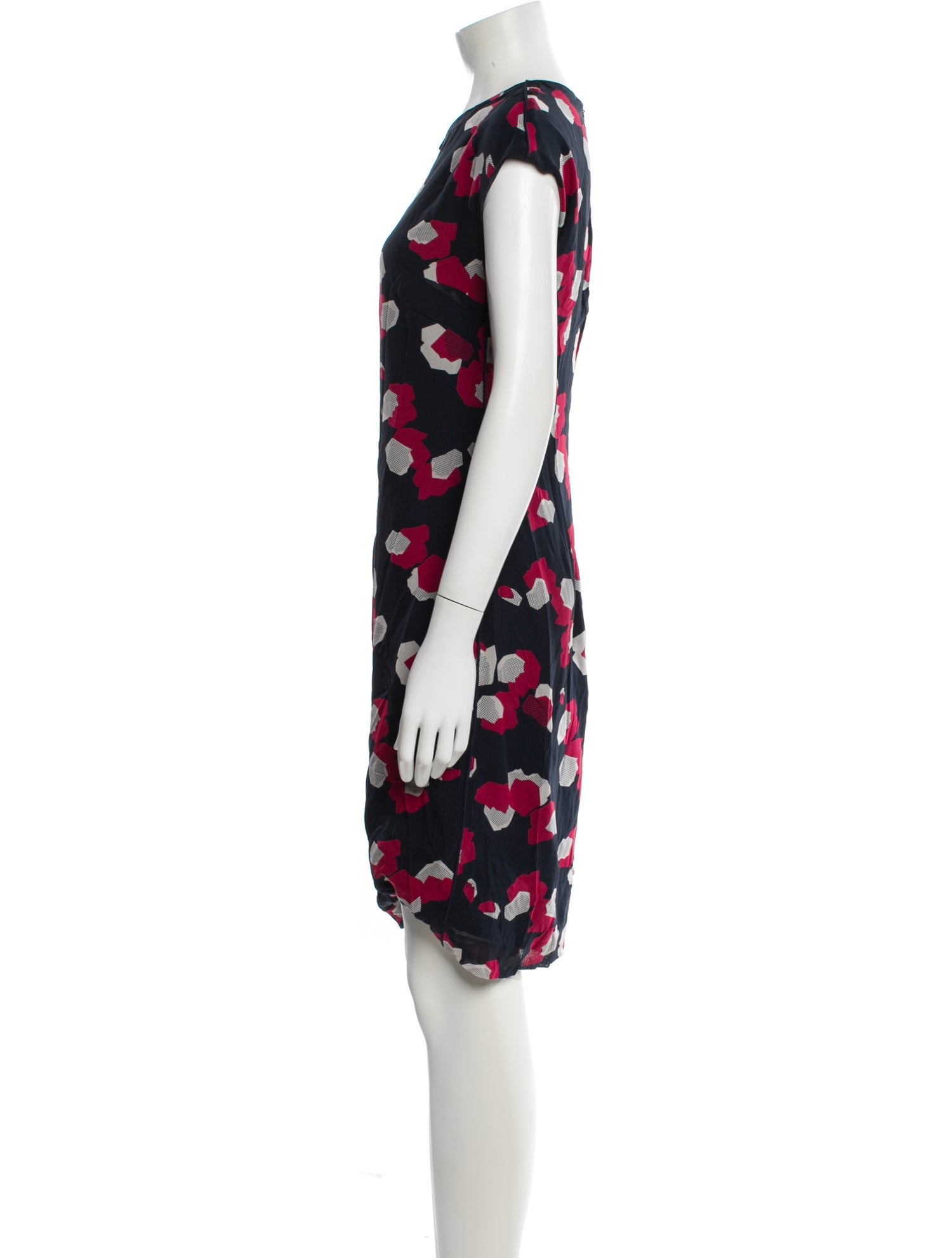 Rene Lezard Silk Knee-Length Dress