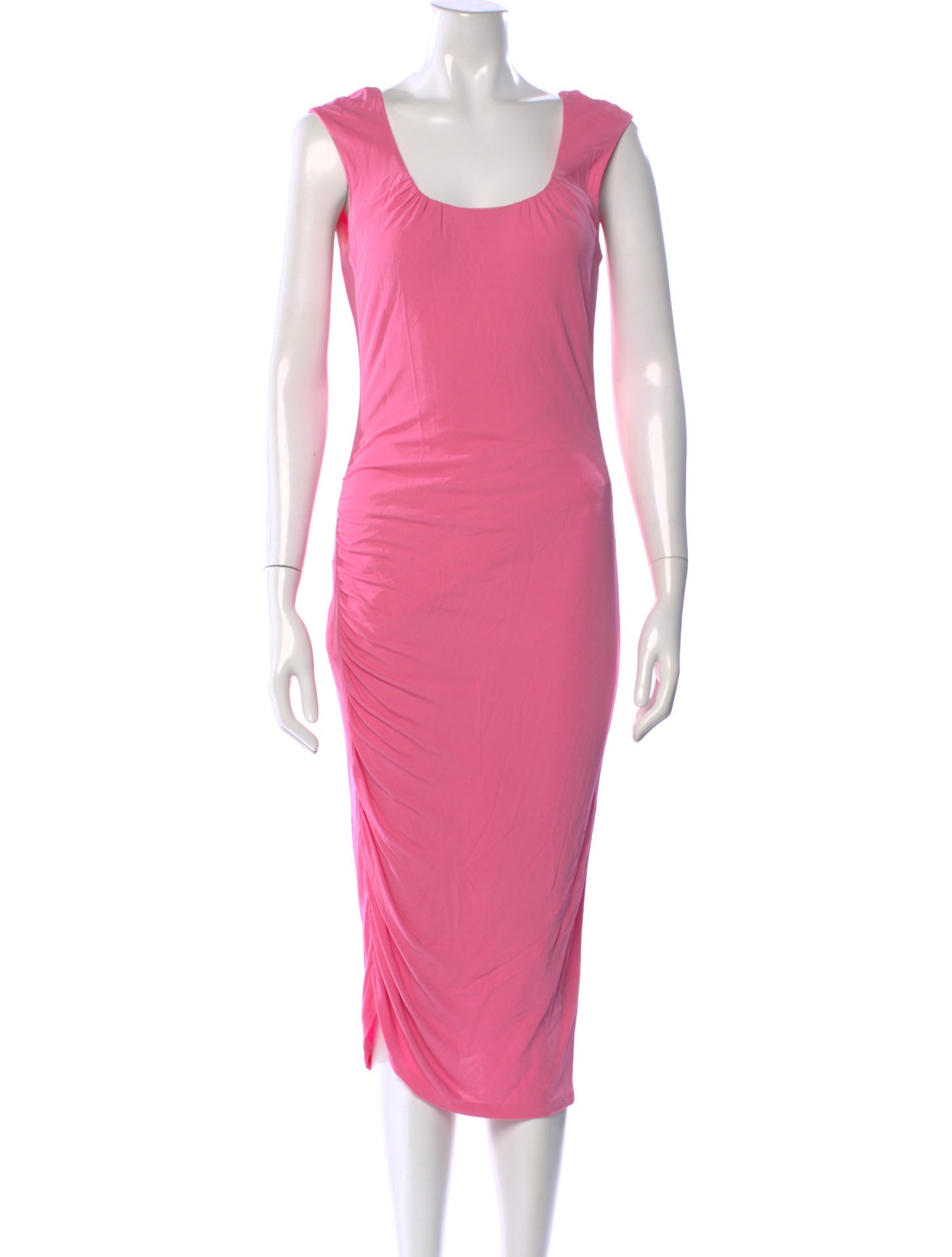 Rene Lezard Scoop Neck Midi Length Dress