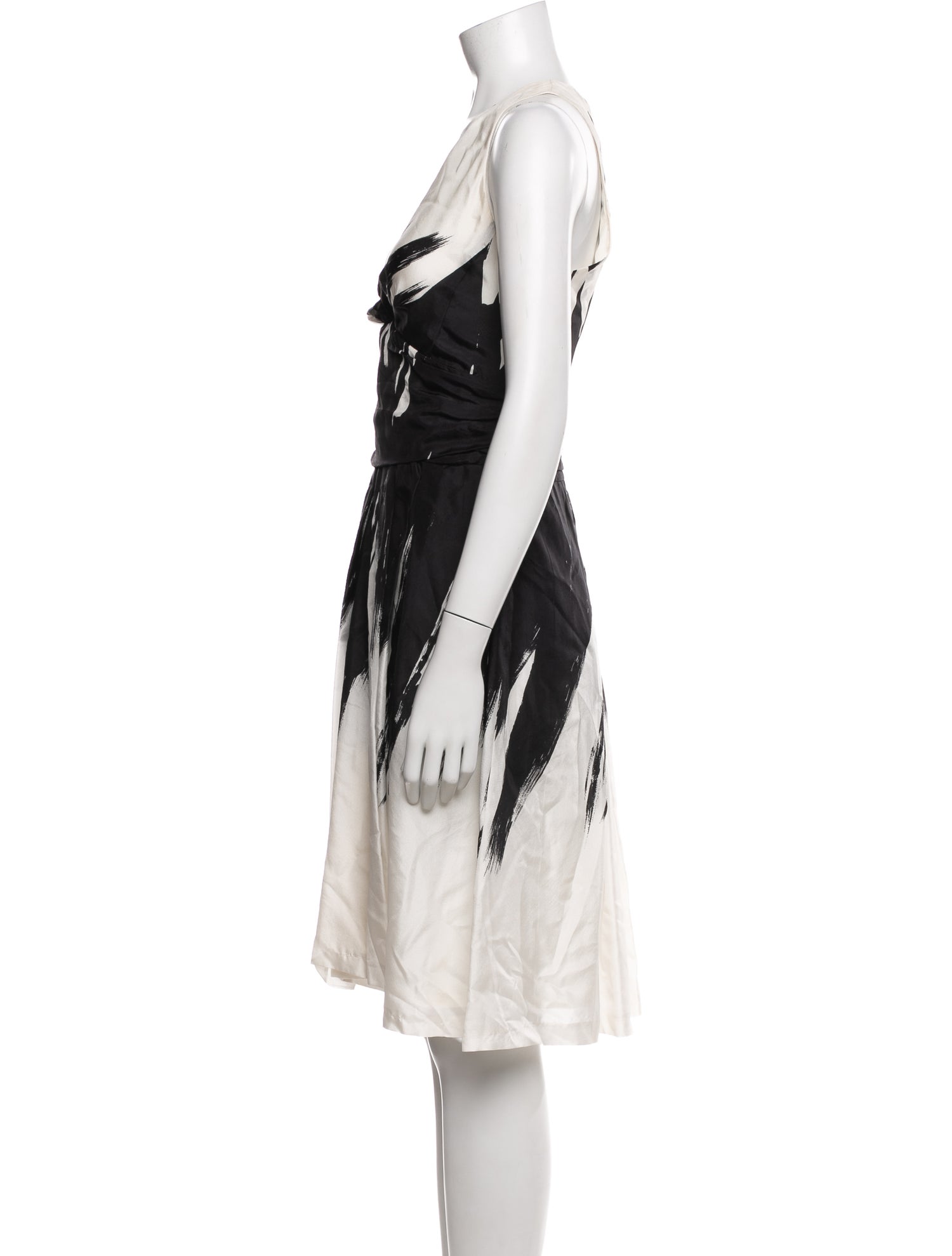 Rene Lezard Silk Knee-Length Dress