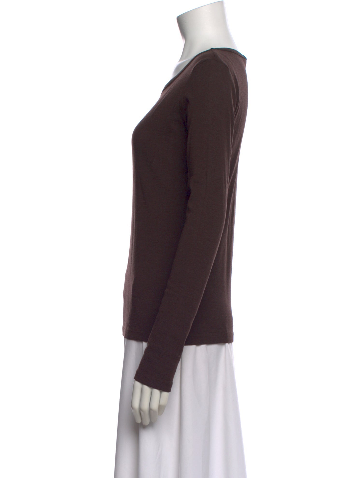 Rene Lezard Wool Scoop Neck Sweater