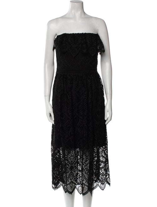Shoshanna Lace Pattern Midi Length Dress