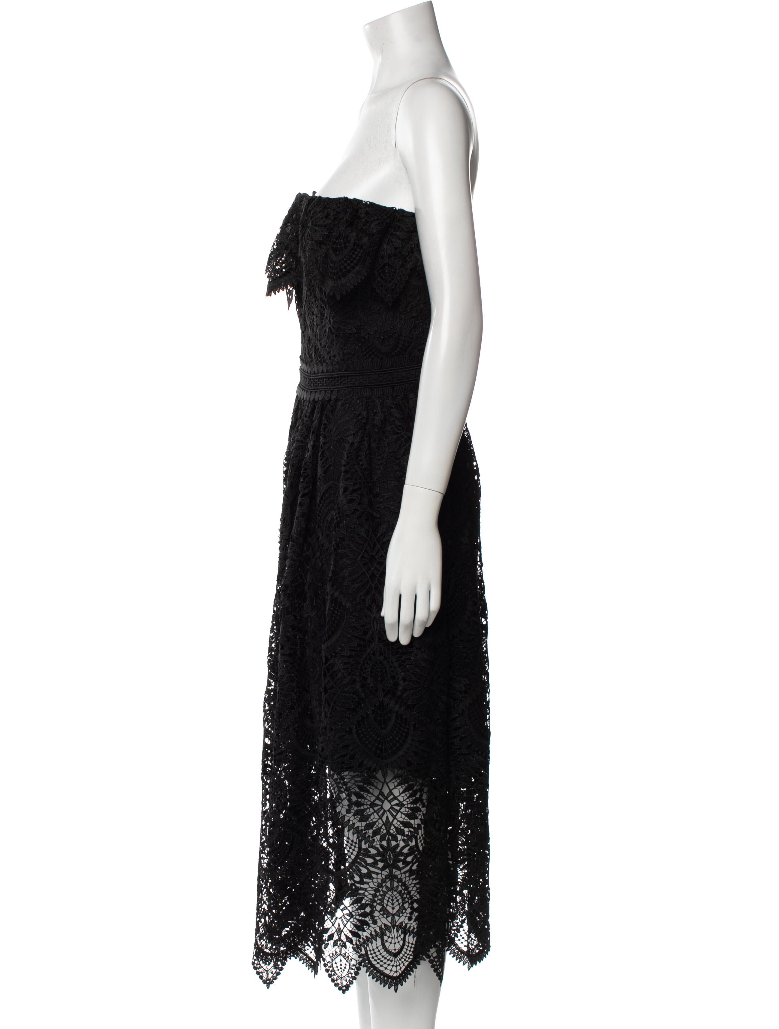 Shoshanna Lace Pattern Midi Length Dress