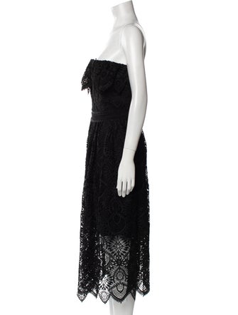 Shoshanna Lace Pattern Midi Length Dress