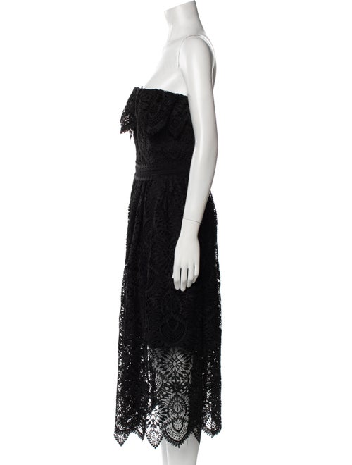 Shoshanna Lace Pattern Midi Length Dress