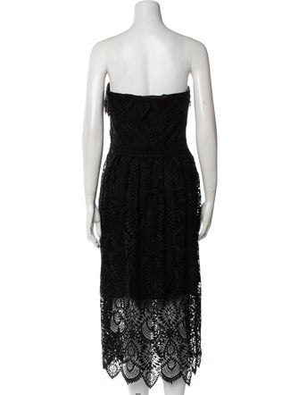 Shoshanna Lace Pattern Midi Length Dress