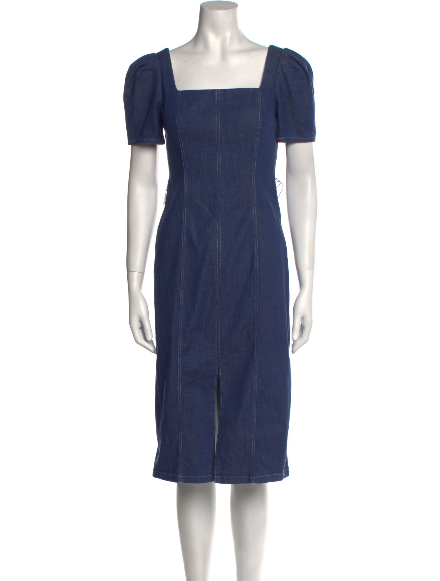 Shoshanna Square Neckline Midi Length Dress