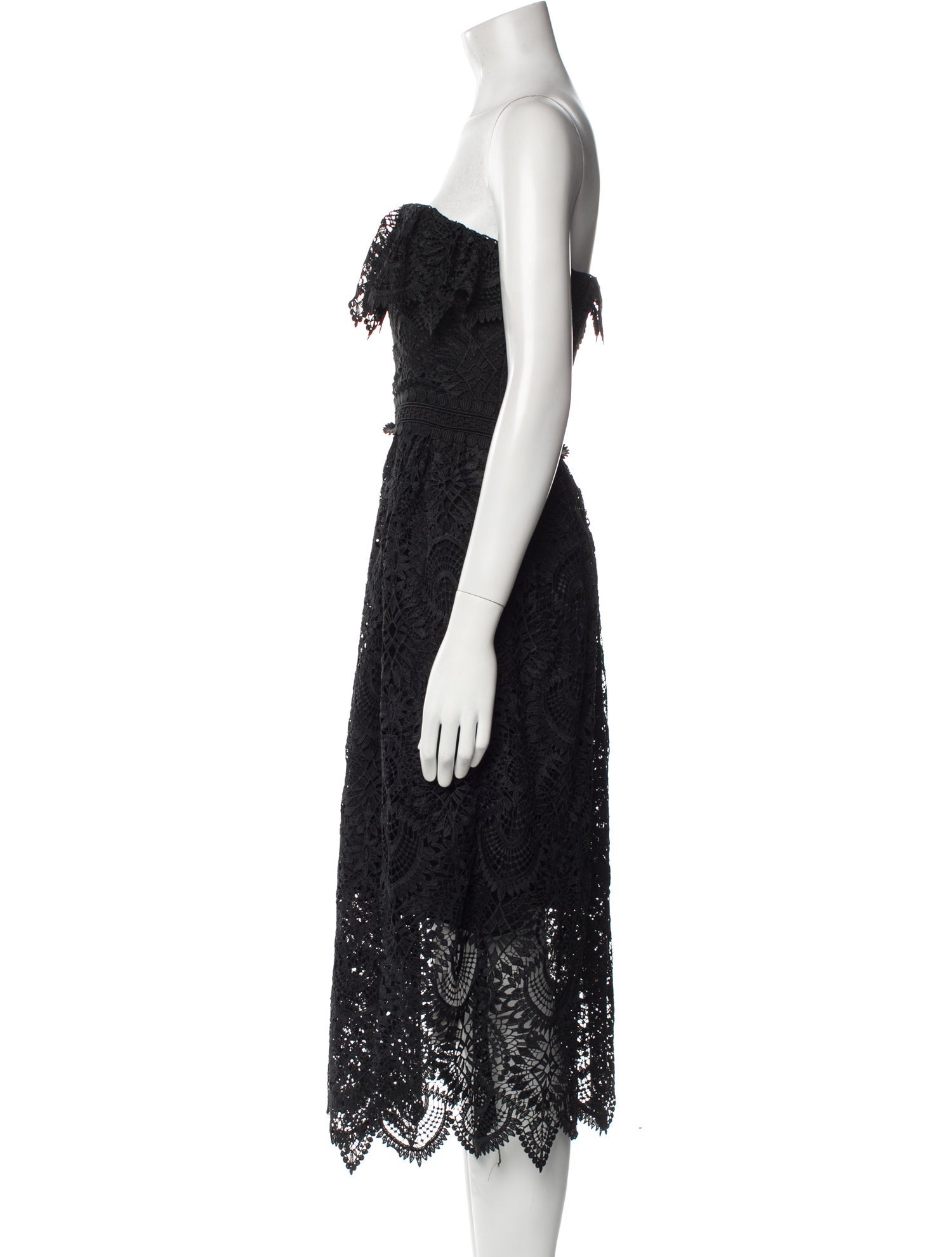 Shoshanna Lace Pattern Midi Length Dress