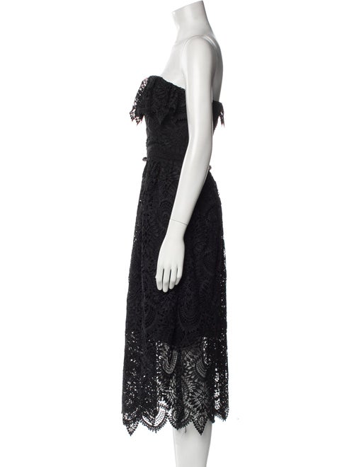 Shoshanna Lace Pattern Midi Length Dress